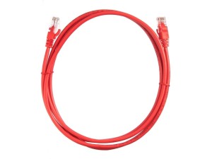 Патч-корд UTP4 cat.5e, литой коннектор, красный, Netko CKC 10 шт