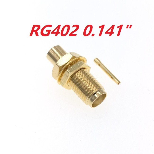 ВЧ-разъём SMA(female) под пайку RG-402 комплект 5 шт