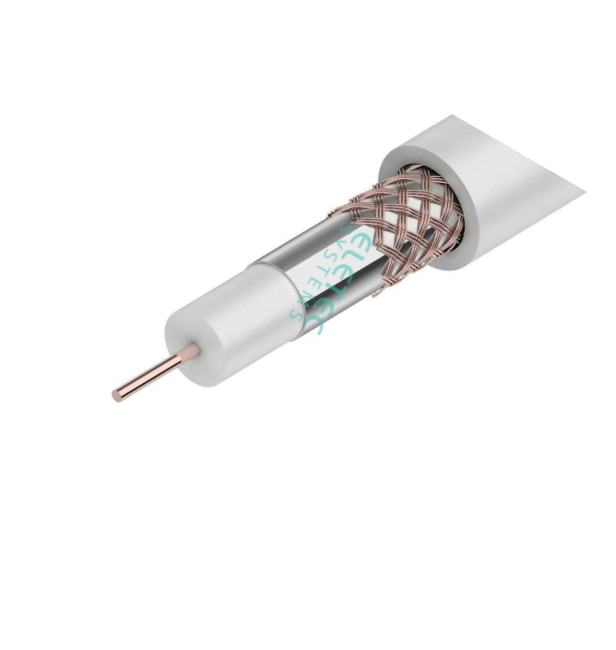 Кабель коаксиальный RG59U-CU, 75 Ом, Cu, белый, 10 м