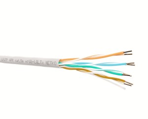 Кабель UTP4 cat.5е, одножильный, Cu, нг(А)-LSLTx - малодымный, низкотоксичный, Проходит Fluke тест, серый, NETKO Optima Silver 30м Кабель UTP4 cat.5е, одножильный, Cu, нг(А)-LSLTx - малодымный, низкотоксичный, Проходит Fluke тест, серый, NETKO Optima Silver 30м