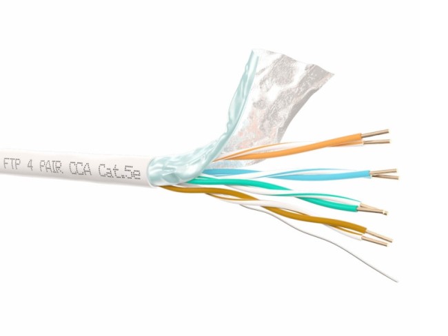 Кабель FTP4 cat.5е, одножильный, экранированный, CCA, серый, NETKO Optima 20м Кабель FTP4 cat.5е, одножильный, экранированный, CCA, серый, NETKO Optima 20м