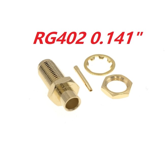 ВЧ-разъём SMA(female) под пайку RG-402 комплект 10 шт