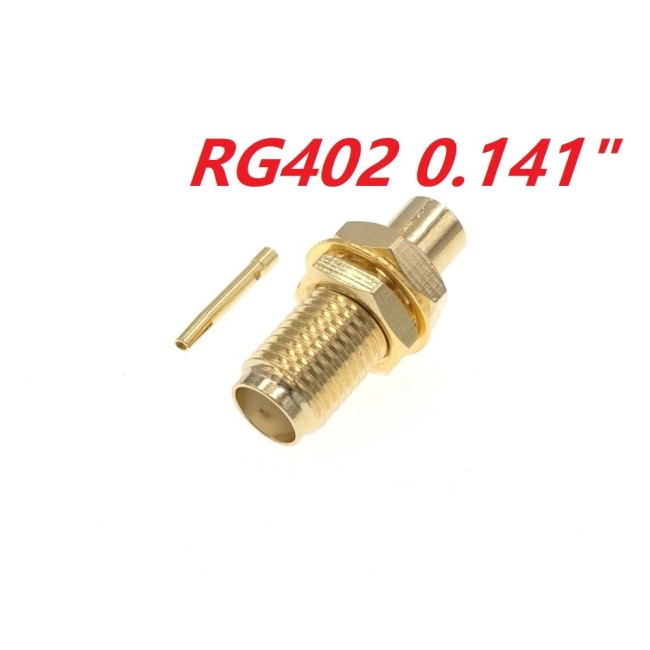 ВЧ-разъём SMA(female) под пайку RG-402 комплект 10 шт