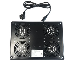 Блок вентиляторов 4 шт для TА, AG2 глубиной 600/800/900 с кабелем, черный Netko Блок вентиляторов 4 шт для TА, AG2 глубиной 600/800/900 с кабелем, черный Netko