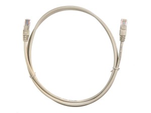 Патч-корд UTP4 cat.5e, литой коннектор, серый, Netko CKC 10 шт