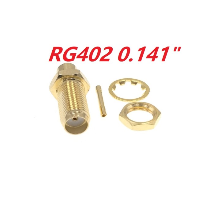 ВЧ-разъём SMA(female) под пайку RG-402 комплект 20 шт