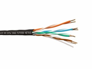 Кабель U/UTP4 cat.5e, 4 пары 24 AWG BC, одножильный, не экранированный, на катушке, для наружных работ, FLUKE TEST, NETKO Expert 40м