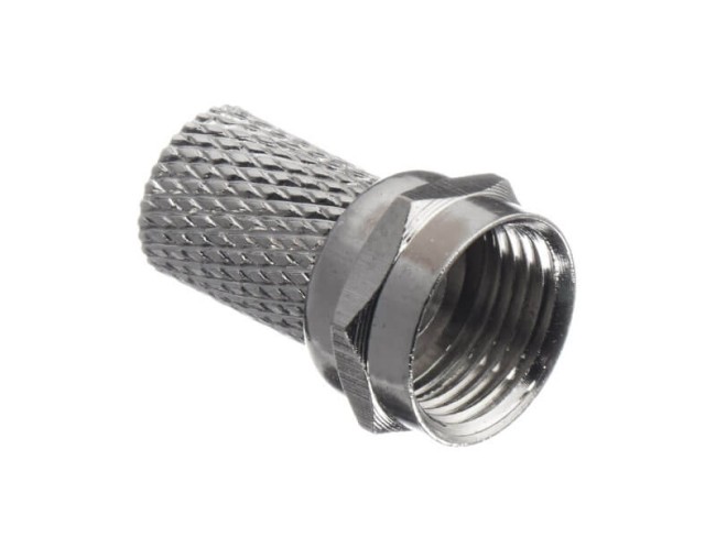 Штекер F (гайка) на RG-6/SAT-703 (медь) (F113-55), NETKO Optima Штекер F (гайка) на RG-6/SAT-703 (медь) (F113-55), NETKO Optima