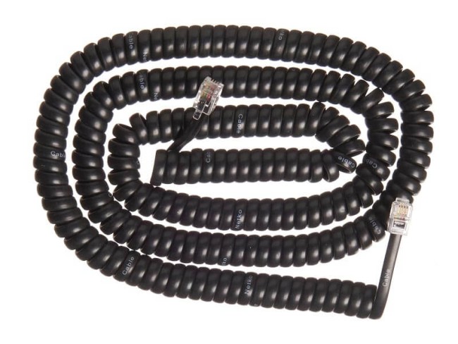 Шнур телефонный витой (4р4с) 7,5 метра / черный, NETKO Optima Шнур телефонный витой (4р4с) 7,5 метра / черный, NETKO Optima