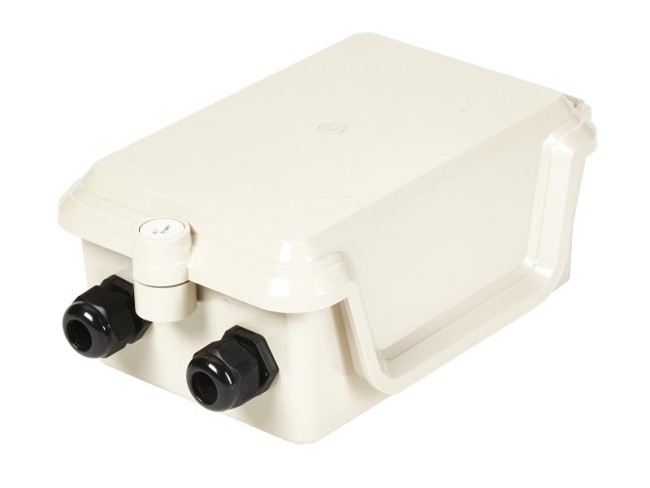 Коробка распределительная на 3 плинта с цанг-зажимом, наружная (В21см*Г8,8см*Ш13,7см), пластиковая, замок Коробка распределительная на 3 плинта с цанг-зажимом, наружная (В21см*Г8,8см*Ш13,7см), пластиковая, замок