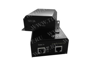 POE48B-12-02 PoE, комплект передатчик (PSE)+приемник (PD), 48V 30W, кабель питания ЕВРО, тип2, 12V 2A, черный РАСПРОДАЖА POE48B-12-02 PoE, комплект передатчик (PSE)+приемник (PD), 48V 30W, кабель питания ЕВРО, тип2, 12V 2A, черный РАСПРОДАЖА