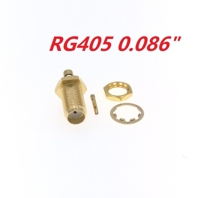 ВЧ-разъём SMA(female) под пайку RG-405 комплект 10 шт