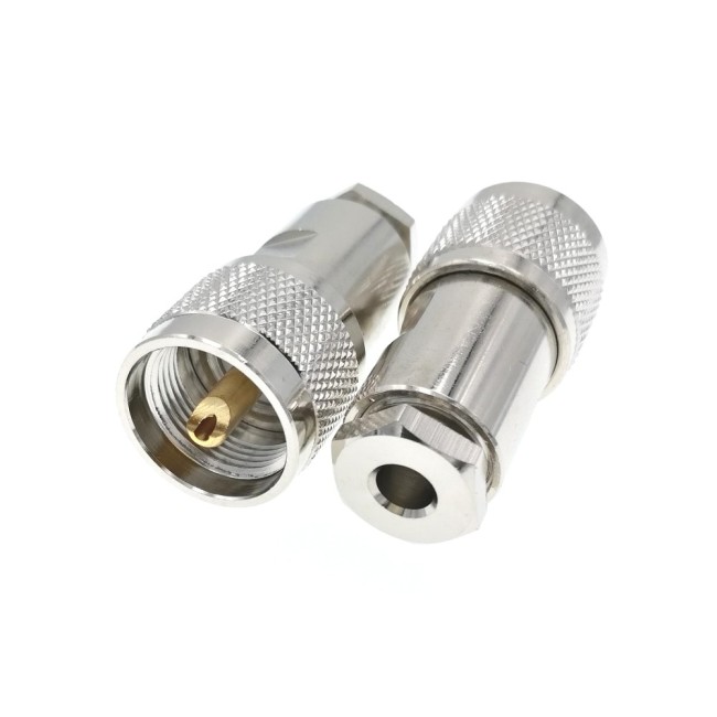 ВЧ-разъём UHF(male) PL259 прижимной под кабель RG-58 комплект 10 шт