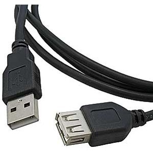 Кабель шт.USB A- гн.USB A 1.1 (3,0м), черный, блистер, Netko 20шт