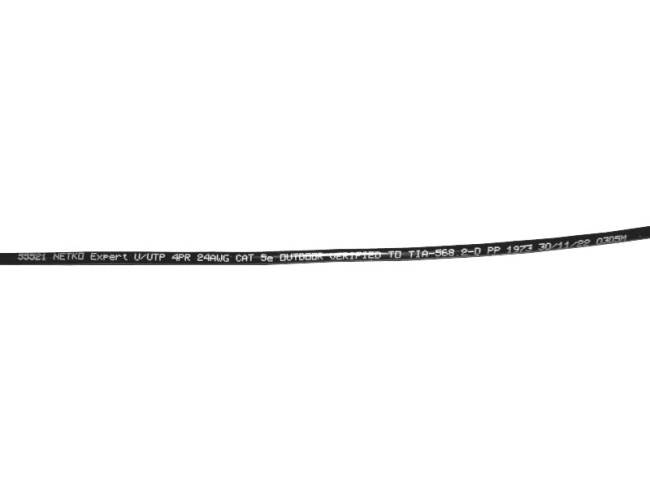 Кабель U/UTP4 cat.5e, 4 пары 24 AWG BC, одножильный, не экранированный, на катушке, для наружных работ, FLUKE TEST, NETKO Expert 150м Кабель U/UTP4 cat.5e, 4 пары 24 AWG BC, одножильный, не экранированный, на катушке, для наружных работ, FLUKE TEST, NETKO Expert 150м