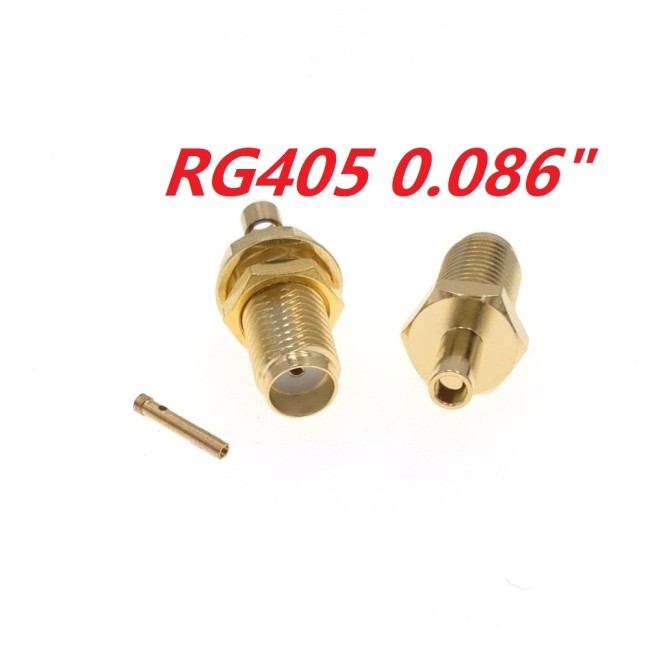 ВЧ-разъём SMA(female) под пайку RG-405 комплект 20 шт