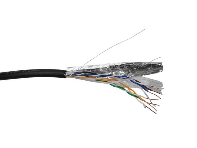 Кабель FTP4 cat.5е, одножильный, Cu, наружный, Проходит Fluke тест, черный, NETKO Optima Gold 20м Кабель FTP4 cat.5е, одножильный, Cu, наружный, Проходит Fluke тест, черный, NETKO Optima Gold 20м