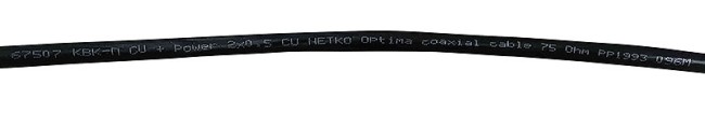 Кабель коаксиальный КВК-П, (CU, оплетка 80 нитей CCA) + кабель питания 2x0.5мм2 (CU, многожильный), черный (5м) NETKO Optima Кабель коаксиальный КВК-П, (CU, оплетка 80 нитей CCA) + кабель питания 2x0.5мм2 (CU, многожильный), черный (5м) NETKO Optima