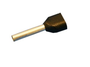 Штыревой втулочный кабельный наконечникTE 1512 (НШВИ F=12мм) 2х1,5мм2 , изолированный, черный, 100шт., NETKO Optima 2шт