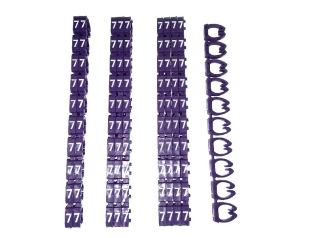 Кольцо маркировочное 7, фиолетовый Netko 100шт Кольцо маркировочное 7, фиолетовый Netko 100шт