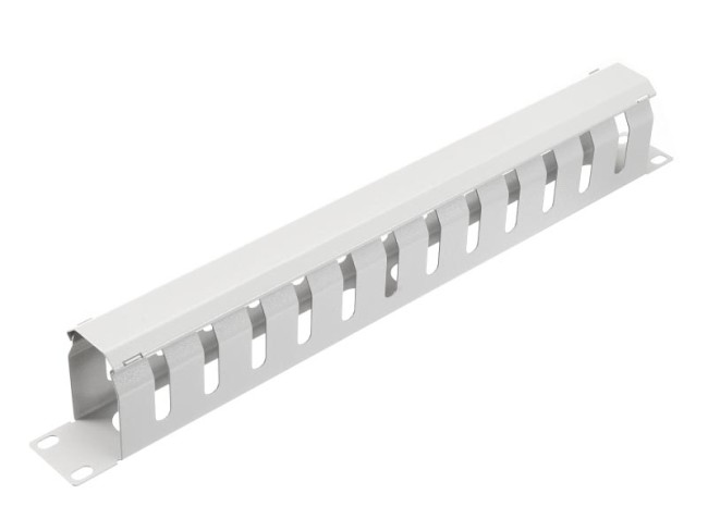 Кабельный органайзер 19, 1U, металлический, с металл. крышкой, металл. кольца, серый SB Кабельный органайзер 19, 1U, металлический, с металл. крышкой, металл. кольца, серый SB