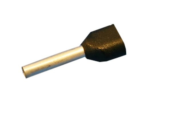 Штыревой втулочный кабельный наконечникTE 1512 (НШВИ F=12мм) 2х1,5мм2 , изолированный, черный, 100шт., NETKO Optima 5шт Штыревой втулочный кабельный наконечникTE 1512 (НШВИ F=12мм) 2х1,5мм2 , изолированный, черный, 100шт., NETKO Optima 5шт