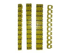 Кольцо маркировочное 4, желтый Netko 100шт