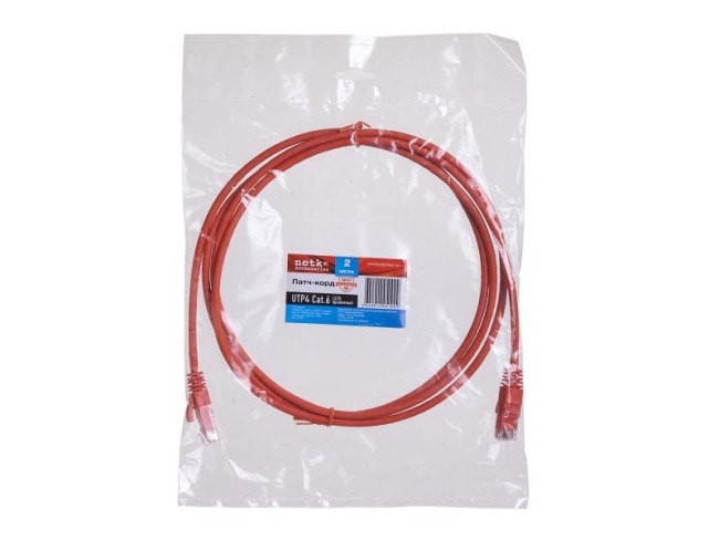 Патч-корд UTP4 cat.6, литой коннектор, LSZH, оранжевый, Netko CKC Патч-корд UTP4 cat.6, литой коннектор, LSZH, оранжевый, Netko CKC