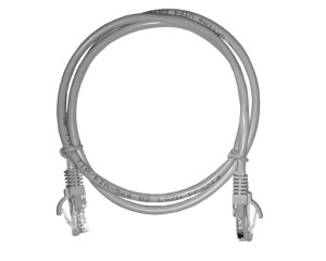 Патч-корд UTP4 cat 5e, 1,0м, ВС, LSZH, серый, литой коннектор NETKO Optima (упак 10) 20 шт
