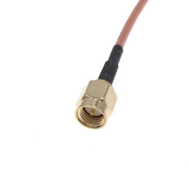 Адаптер для модема (пигтейл) SMA(male)-SMA(male)угловой кабель RG316 15см. комплект 20 шт