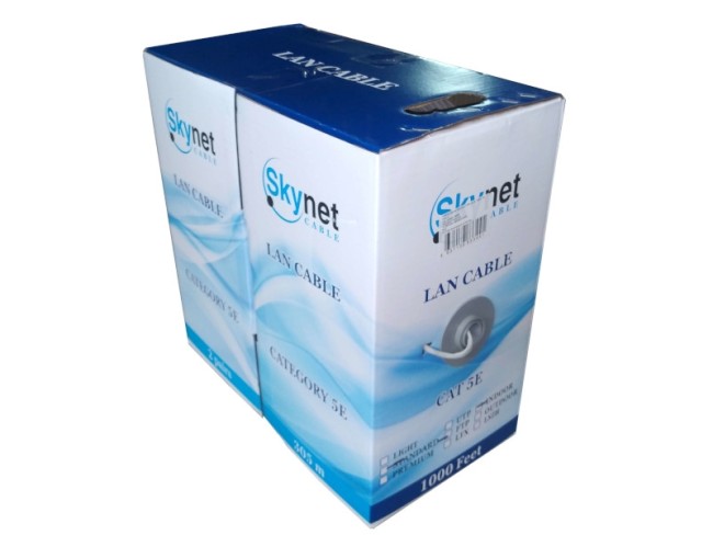 Кабель Skynet Standard FTP2 cat.5е, одножильный, Cu, серый 5м