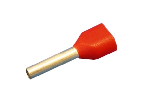 Штыревой втулочный кабельный наконечник TE 1010 (НШВИ F=10мм) 2х1,0мм2, изолированный, красный, 100шт, NETKO Optima 5шт Штыревой втулочный кабельный наконечник TE 1010 (НШВИ F=10мм) 2х1,0мм2, изолированный, красный, 100шт, NETKO Optima 5шт