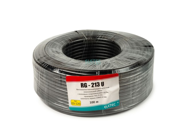 Кабель коаксиальный RG-213 U MIL17 50 Ом, 30 м