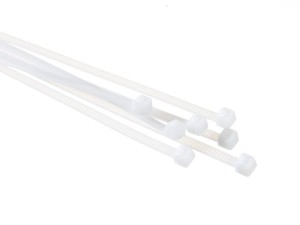 Стяжка нейлоновая 300*4.8 /100 шт (белая), NETKO Optima