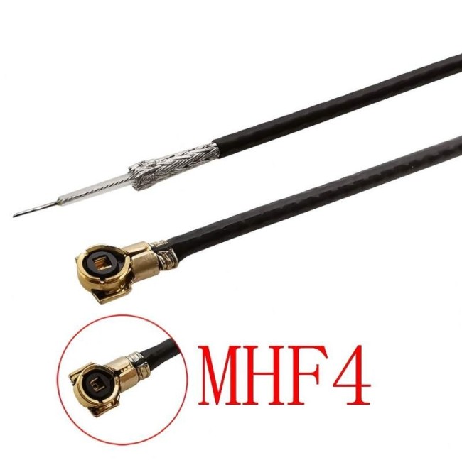 Адаптер для модема (пигтейл) IPEX4(MHF4)-без разъёма кабель RF0,81 30см. комплект 5 шт
