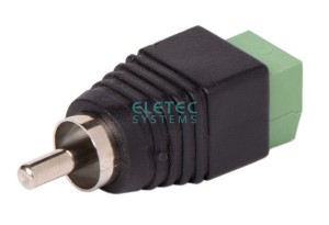 Коннектор штекер RCA (папа) с клеммной колодкой, 75 Ом (латунь), 5 шт
