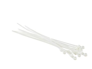 Стяжка нейлоновая 150*5 /50 шт под винт (50 шт), белая, NETKO Optima