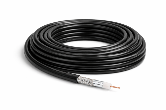 Кабель коаксиальный RG-11U CCS MIL17, 75 Ом, черный, 150 м