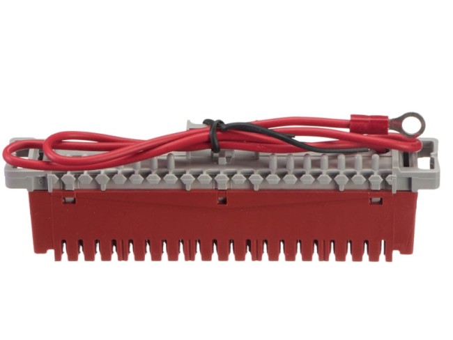 Плинт заземления неразмыкаемый, ABS, 10 пар, металлические контакты, нумерация (0-9), красный NETKO Optima Плинт заземления неразмыкаемый, ABS, 10 пар, металлические контакты, нумерация (0-9), красный NETKO Optima