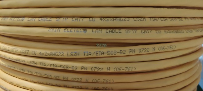 Кабель SFTP 7 Eletec 4x2xAWG23 LSZH,, медь 40 м