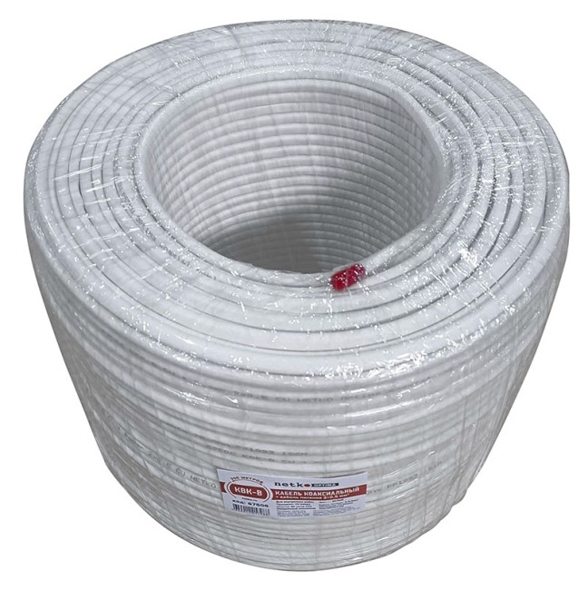 Кабель коаксиальный КВК-В, (CU, оплетка 80 нитей CCA) + кабель питания 2x0.5мм2 (CU, многожильный), белый (2м) NETKO Optima Кабель коаксиальный КВК-В, (CU, оплетка 80 нитей CCA) + кабель питания 2x0.5мм2 (CU, многожильный), белый (2м) NETKO Optima