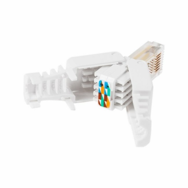 Коннектор RJ45 (8p8c) cat.5e, быстрозажимной ручной, для одножильного и многожильного UTP кабеля, NETKO Optima Коннектор RJ45 (8p8c) cat.5e, быстрозажимной ручной, для одножильного и многожильного UTP кабеля, NETKO Optima