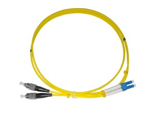 Патч-корд оптический переходной FC-LC/UPC SM Duplex 3.0мм 9/125, LSZH
