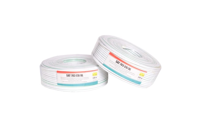 Кабель коаксиальный SAT 703 Cu/Al 75 Ом, 3 м