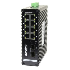 AN-SXGM10P8A - промышленный 10-портовый управляемый гигабитный L2+ коммутатор с PoE до 240Вт
