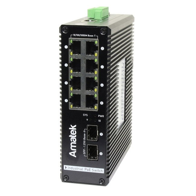 AN-SXGM10P8A - промышленный 10-портовый управляемый гигабитный L2+ коммутатор с PoE до 240Вт AN-SXGM10P8A - промышленный 10-портовый управляемый гигабитный L2+ коммутатор с PoE до 240Вт