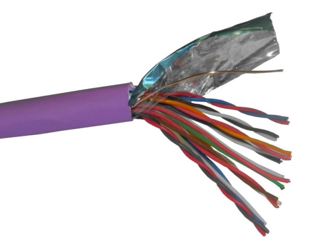 Кабель LC FTP10 cat.5, , 0,45мм, нг(А)-HF LSZH - малодымный, не содержащий галогенов, фиолетовый 50м Кабель LC FTP10 cat.5, , 0,45мм, нг(А)-HF LSZH - малодымный, не содержащий галогенов, фиолетовый 50м