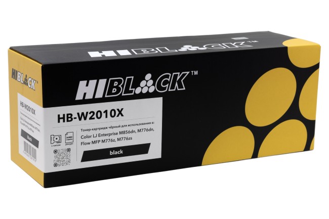 Тонер-картридж Hi-Black (HB-W2010X) для HP Color LaserJet Enterprise M776dn/M776z/M776zs/M, Bk, 34K Тонер-картридж Hi-Black (HB-W2010X) для HP Color LaserJet Enterprise M776dn/M776z/M776zs/M, Bk, 34K