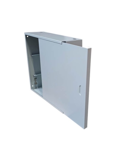 Антивандальный Шкаф 3U пенального типа, (530x180x550мм) 19 направляющие, передняя дверь металл, замок, серый Netko Антивандальный Шкаф 3U пенального типа, (530x180x550мм) 19 направляющие, передняя дверь металл, замок, серый Netko