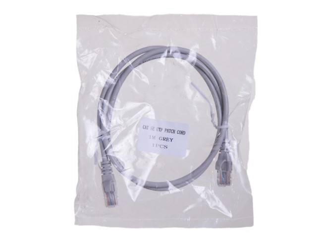 !Патч-корд UTP4 cat.5e, ВС серый литой ЗАКАЗ